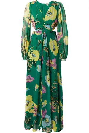 Oasis Mulher Vestidos Assimétricos - Vestido 'Soft Floral Button Detail Cut Out Maxi D