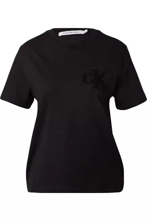 Calvin Klein Mulher T-shirts & Manga Curta - Camisa 'CHENILLE
