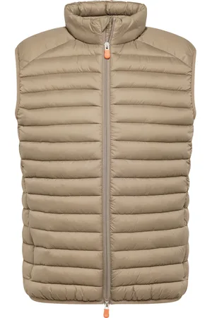 Save The Duck Ailantus Padded Puffer Vest Brown Black at