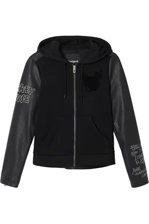 DESIGUAL Digital Print Fleece Jacket with Hood