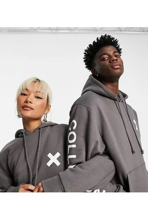 COLLUSION Unisex logo hoodie in dark