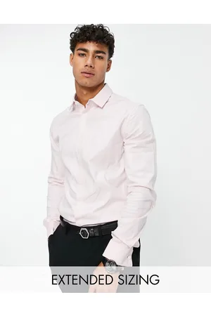 ASOS Homem Formal - Royal oxford shirt with double cuff in pink