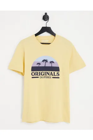 JACK & JONES Originals retro front print t-shirt in