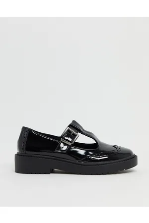 ASOS Maisie chunky mary-jane flat shoes in patent