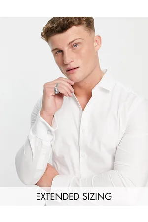 ASOS Formal royal oxford skinny shirt with double cuff in