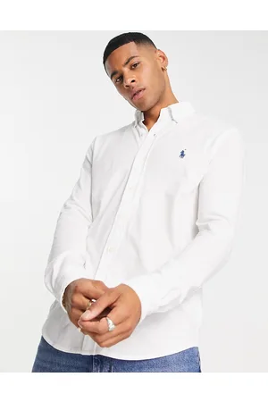 Ralph Lauren Pique shirt slim fit button down player logo in