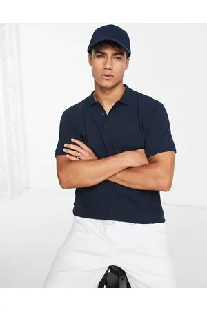 JACK & JONES Premium polo with chest shield logo in navy