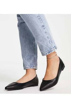 Truffle Collection Wide Fit pointed ballet flats in