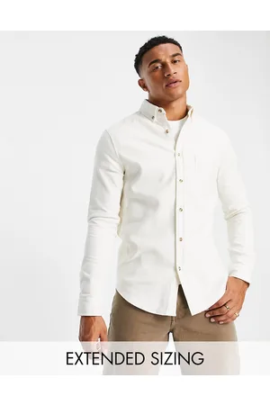 ASOS Brushed oxford shirt in off