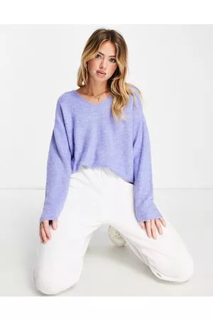 VERO MODA Lightweight v neck jumper in lilac
