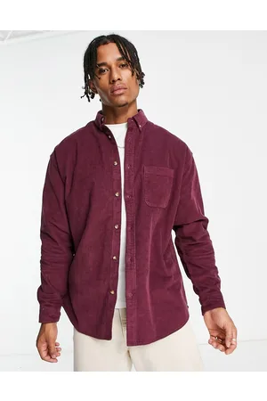 ASOS 90s oversized cord shirt in grape