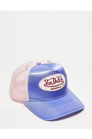 Von Dutch Cary trucker cap in blue and pink