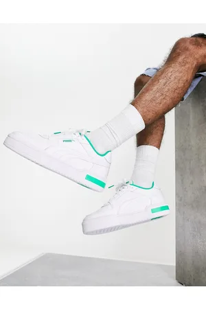PUMA CA Pro acid brights trainers in white with green detail - Exclusive to ASOS