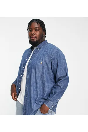 Ralph Lauren Big & Tall multi icon denim shirt in denim