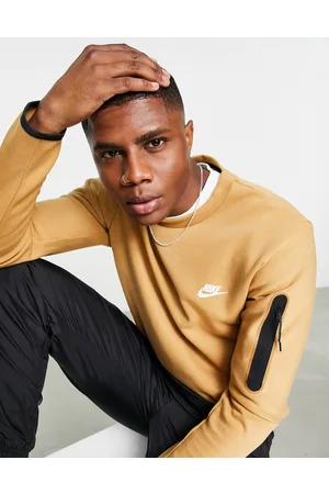 Nike Tech Fleece crew neck sweatshirt in elemental