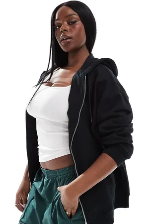 ASOS ASOS DESIGN Curve oversized zip through hoodie in