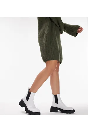 Topshop Wide fit Bella chunky chelsea boot in