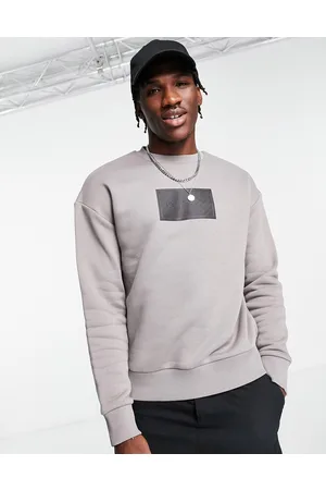 Calvin Klein Textured logo box comfort sweatshirt in