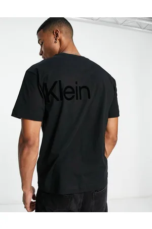 Calvin Klein Large flock logo comfort cotton t-shirt in