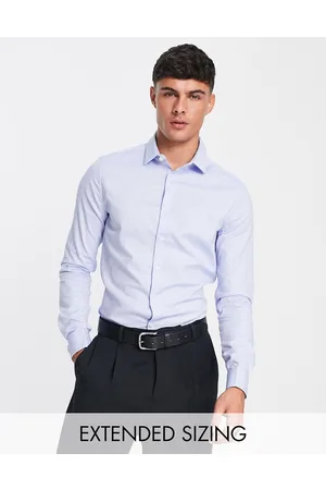 ASOS Formal skinny fit oxford shirt with double cuff in