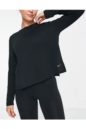 Nike Nike Yoga Dri-FIT long sleeve split hem top in