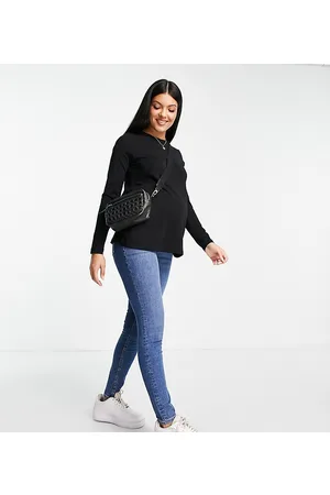 ASOS Mulher T shirts Slim fit - ASOS DESIGN Maternity ultimate slim fit t-shirt with long sleeves in cotton in