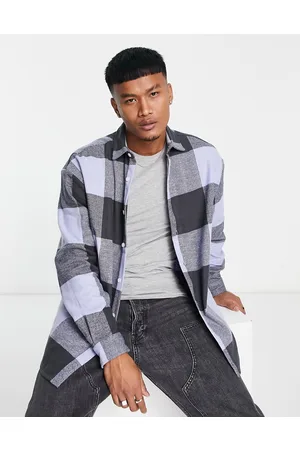 ASOS AO DEIGN 90s oversized brushed flannel buffalo check shirt in