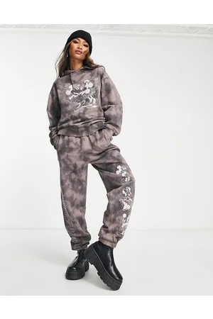 ASOS Punk Mickey license graphic oversized jogger co-ord in dark tie dye