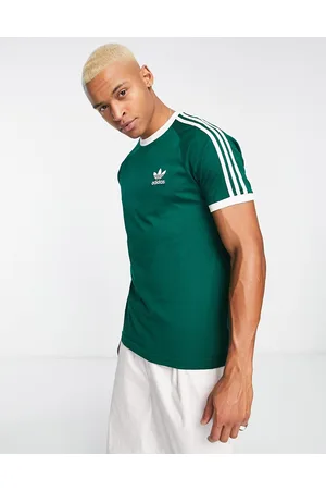 adidas Homem T-shirts & Manga Curta - Adicolor 3 stripe t-shirt in dark