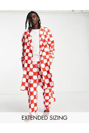 ASOS Homem Roupões de Banho - Co-ord robe in check print