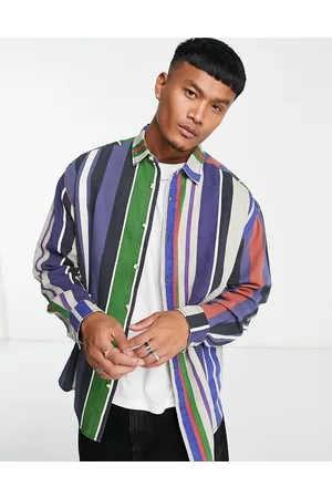 ASOS 90s oversized shirt in vintage inspired twill stripe