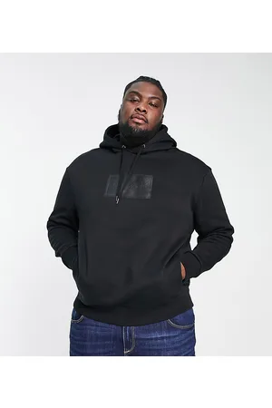Calvin Klein Homem Camisolas com capuz - Big & Tall textured logo box comfort hoodie in
