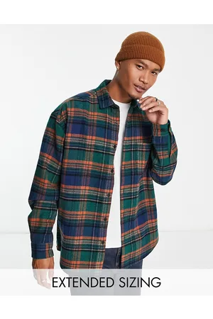 ASOS 90s oversized shirt in wool mix check