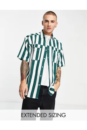 ASOS 90s oversized vintage style stripe shirt in cotton blend