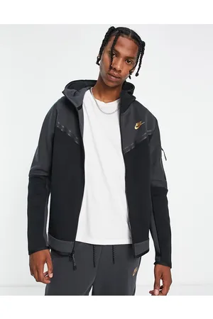 Nike Homem Polares - Tech Fleece full zip in black/grey