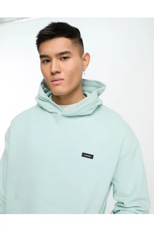 Calvin Klein Homem Camisolas com capuz - Box logo comfort hoodie in mint