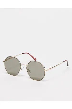 Topshop Metal hexagonal sunglasses in