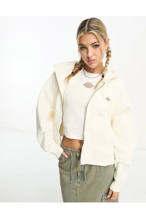 Dickies Oakport zip hoodie in off