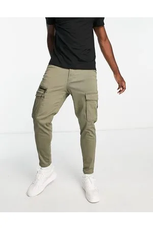 JACK & JONES Intelligence tapered cargo trouser in khaki