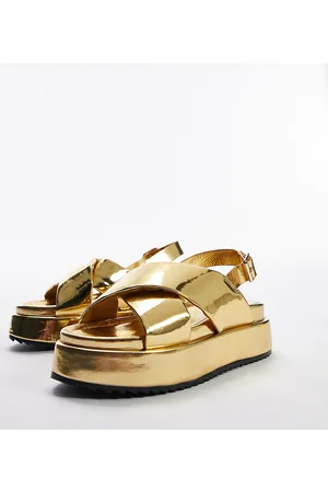 Topshop Mulher Sandálias - Wide Fit Gaby chunky flatform sandal in
