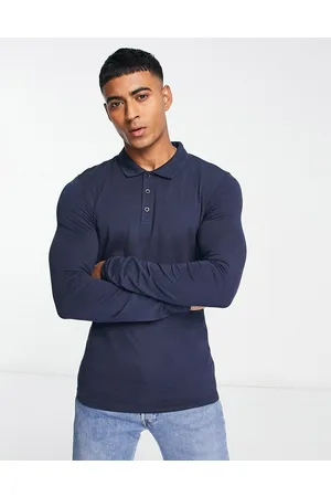 ASOS Long sleeve muscle fit polo in