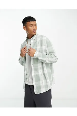 ASOS Homem Camisas Casual - 90s oversized check shirt in sage