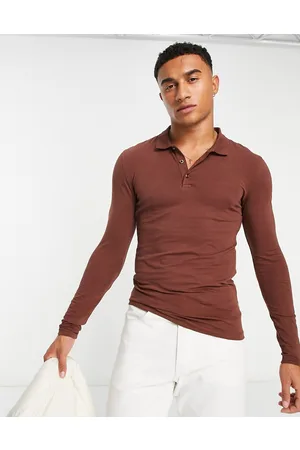 ASOS Homem Camisas de Manga comprida - Long sleeve muscle fit polo in