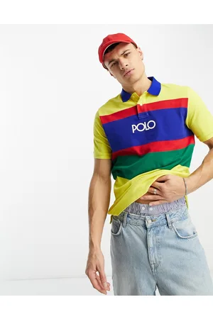 Ralph Lauren Homem Camisa Formal - Central logo chest multi stripe pique polo classic fit in