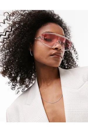 Topshop Mulher Óculos de Sol - Visor sunglasses in with pink lens