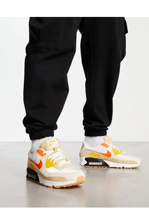 Nike Homem Air Max 90 trainers in stone and orange
