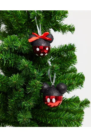 Disney Christmas Mickey and Minnie 2 pack baubles