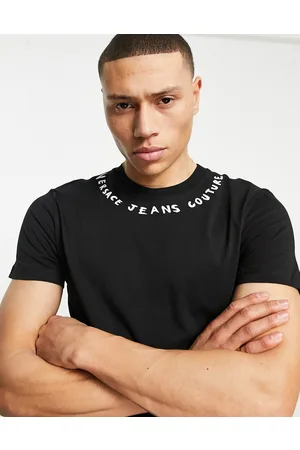 VERSACE Homem T-shirts & Manga Curta - Neck logo t-shirt in