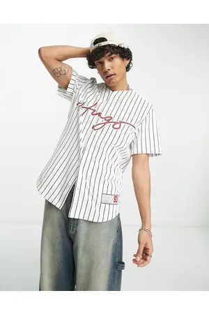 HUGO BOSS Ebase relaxed fit baseball style short sleeve shirt in
