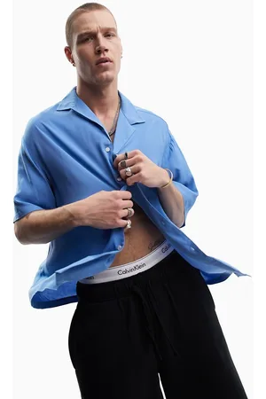 ASOS Homem Camisas Casual - Boxy oversized viscose revere shirt in